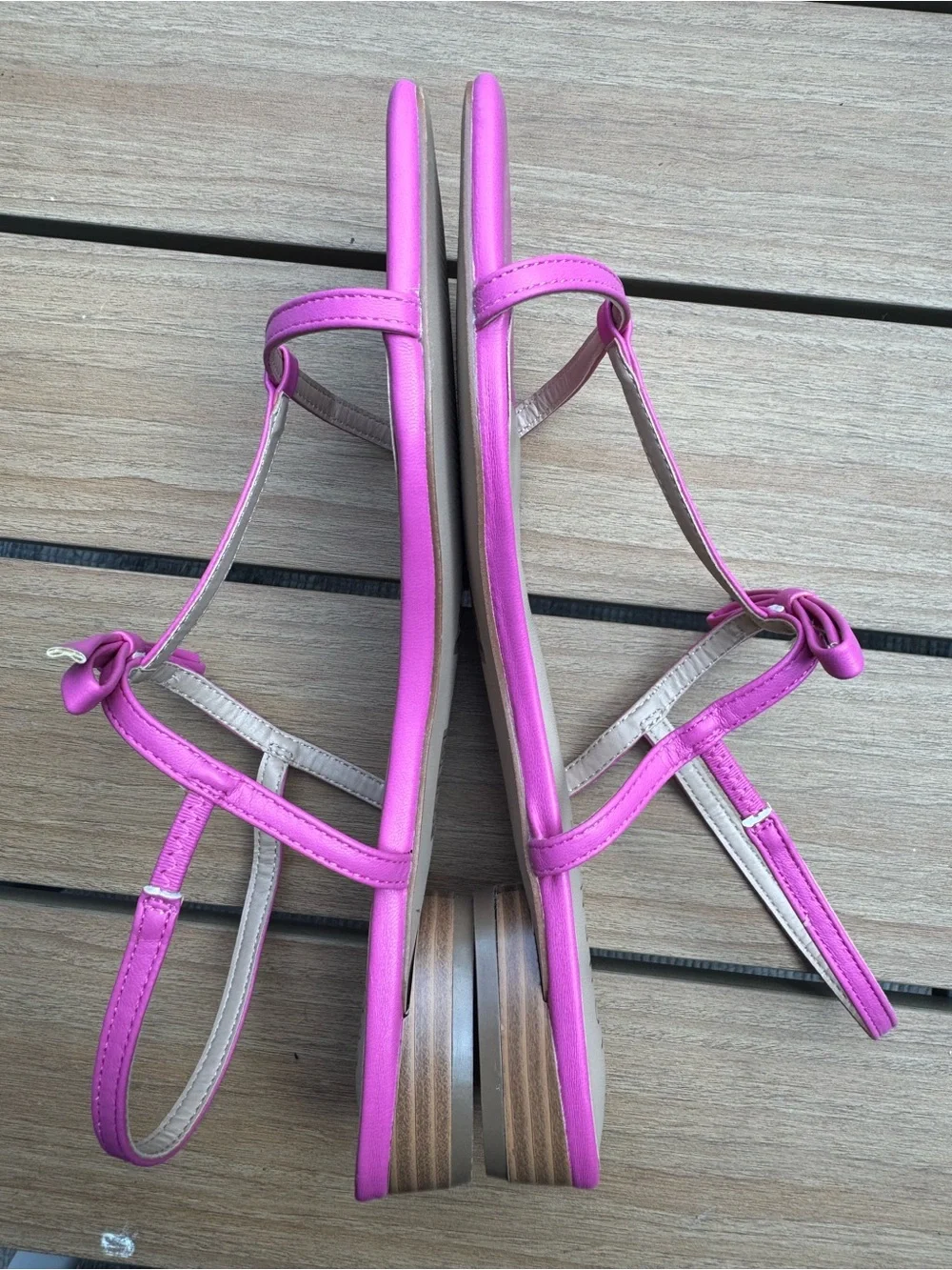 Journee Collection Pink Bow Strappy Sandals | Size 8.5